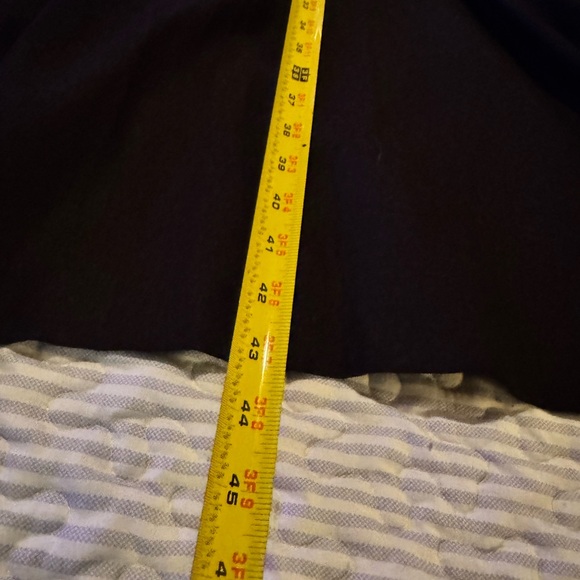 Donna Karan Black linen Midi Dress with Gold Bow belt - Picture 9 of 10